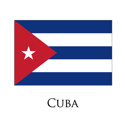 Cuba flag logo cricut iron on